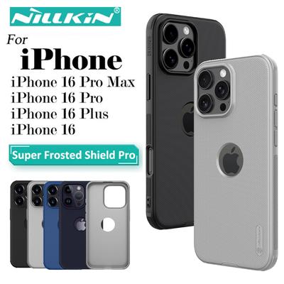 NILLKIN For iPhone 16 Pro Max Frosted Shield Pro Case Protection LOGO Cutout Back Cover