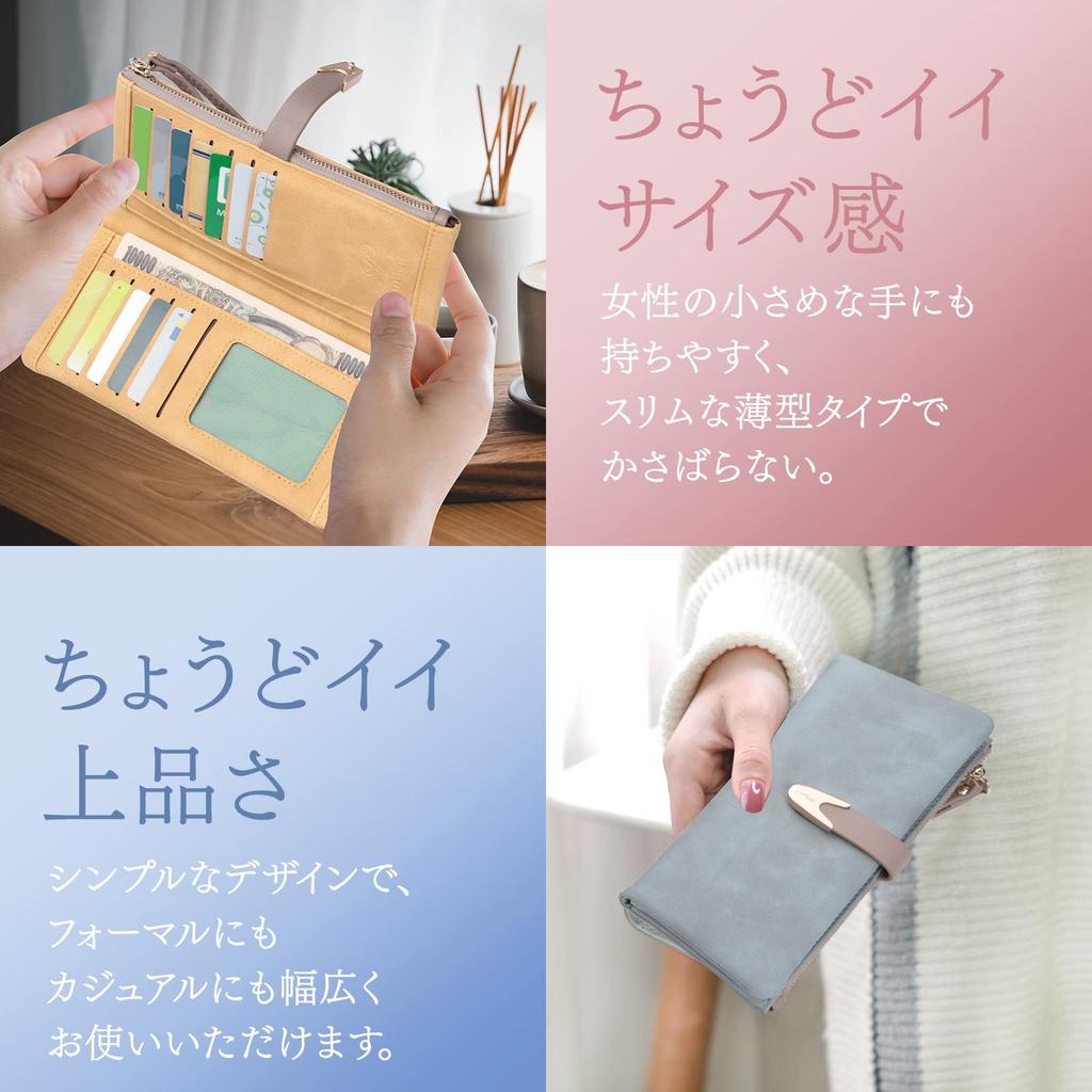 Stylish women's long wallet with multiple pockets (pink)