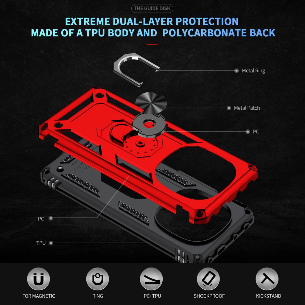 Funda para Xiaomi Redmi Note 14 Pro+ 5G PC + TPU Funda para Teléfono con Soporte