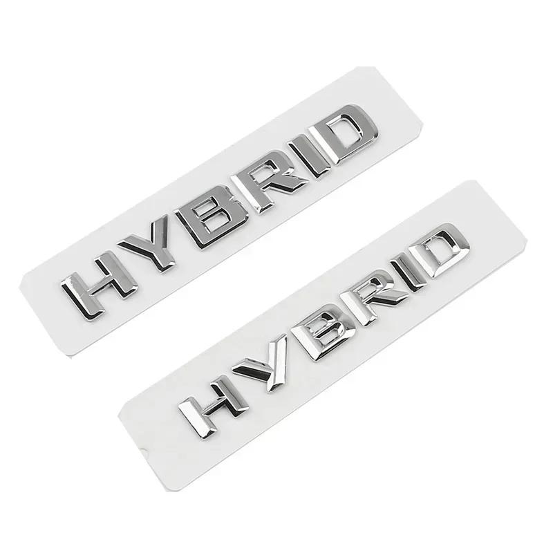 3D ABS Hybrid Letters Side Fender Rear Trunk Badge Emblem Stickers For Mercedes Benz S400 E350 GLE450 W211 W212 W163  W221 W222