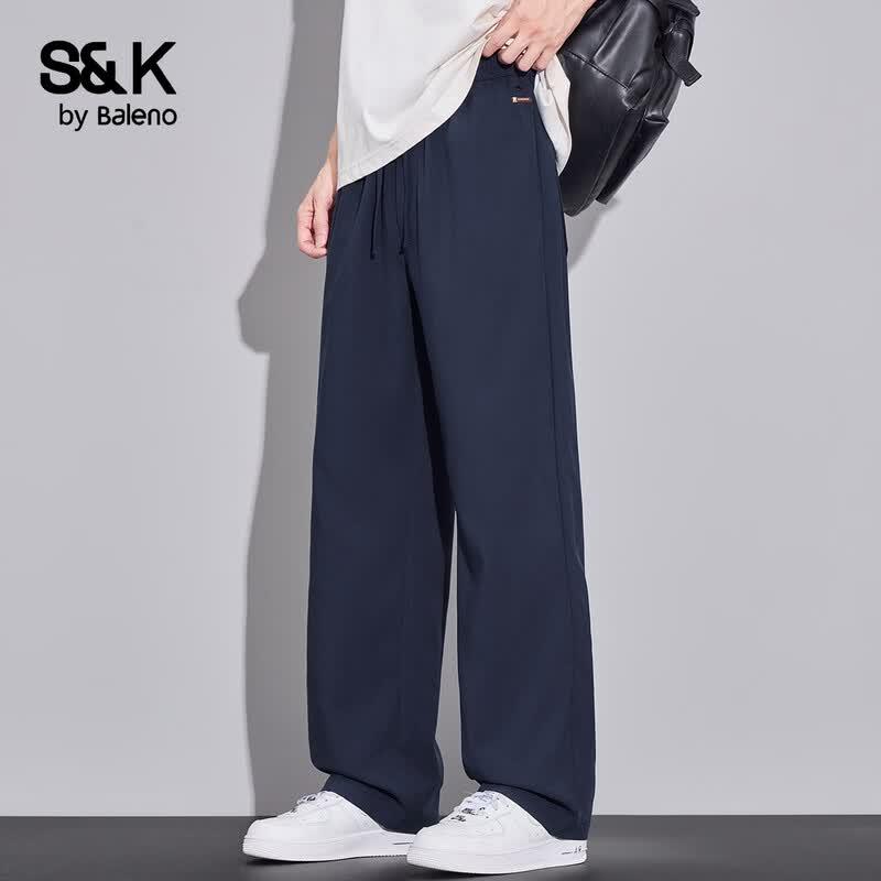 Baleno Men s Tencel Linen Blend Casual Straight-Leg Pants M