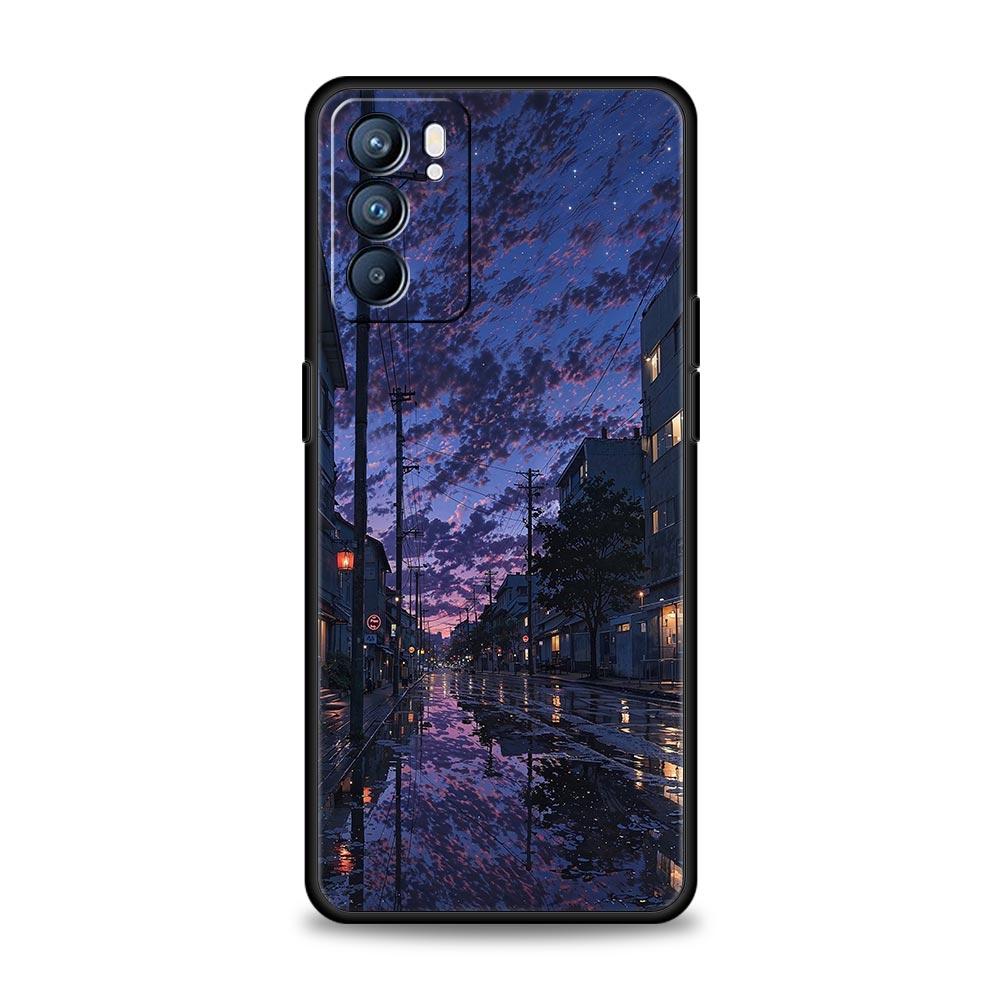Fashion Art Sunset Glow Phone Case For Oppo Reno13 Reno12 Reno11 F Reno10 Pro A54 5G Find X5 A53 A52 A9 A17 4G A79 A80 A98 Cover