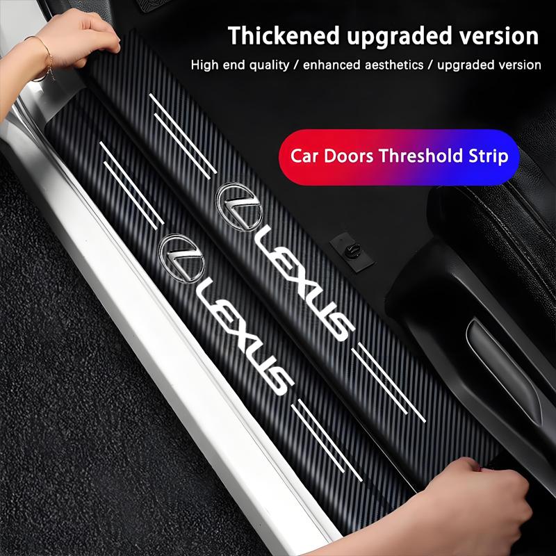 Car Threshold Strip Anti Stepping Leather Protective Sticker For Lexus F SPORT GS GX IS LS LX CT LC RC LBX NX RX 350h 450h ES UX