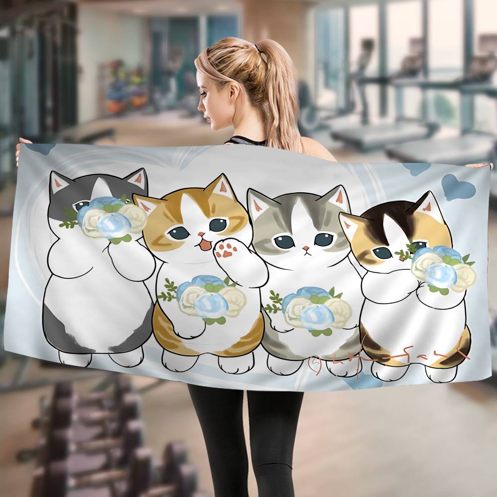 Funny Cat Mofusand Big Microfiber Beach Towels Quick Dry Towel Sand Beach Towels Pool Towel For Travel Swim Pool Yoga
