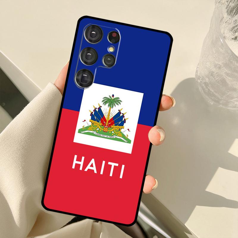 Haiti Haitian Flag Case For Samsung Galaxy S24 Ultra S21 S22 S23 S25 Ultra S9 S10 Plus S20 FE S23 FE Back Cover