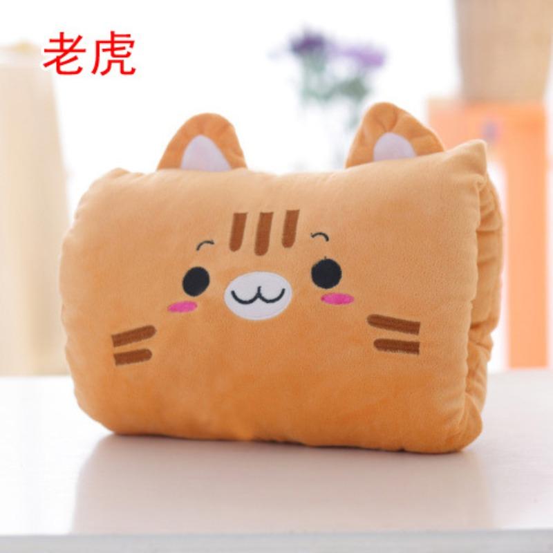 Cute Cartoon Hand Warmer Pillow Soft Stuffed Animal Creative Gift for Kids Nap Cushion Hand Warmer  Travel Neck Pillow