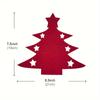 12pcs Christmas Tree Felt Knife And Fork Set, Classic Christmas Theme Design, Tableware Pockets for Holiday Dining & Party Decor