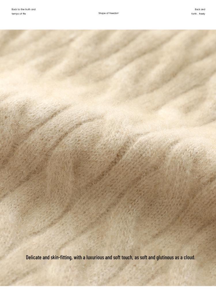 100% Pure Cashmere Cable Knit Scarf for Women and Men – Versatile Autumn/Winter Fashion Accessory