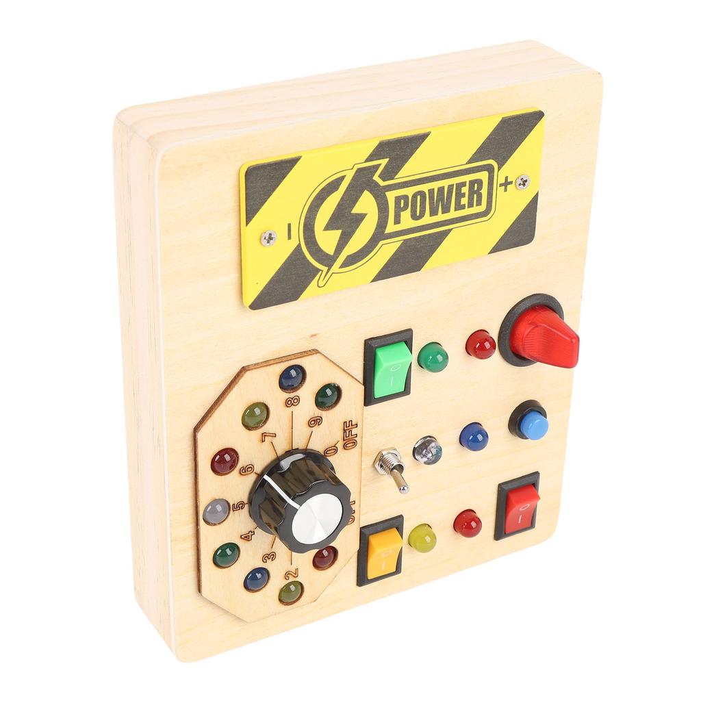 Placă senzorială din lemn Jucărie cu întrerupătoare Placă de activități senzoriale Jucărie educativă pentru învățare timpurie pentru 2-6 ani