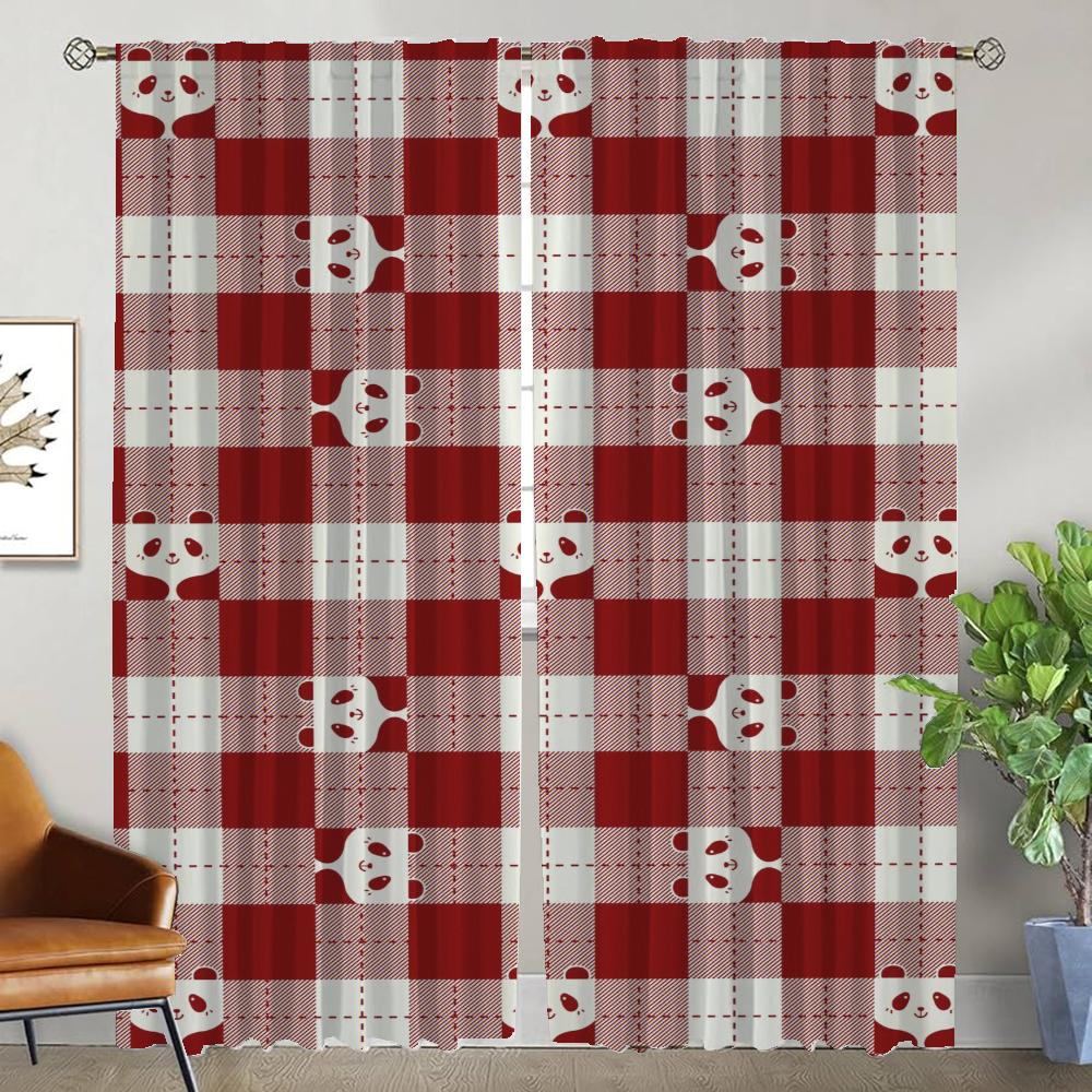 Rabbit Anti-mosquito Curtains for Camera Modern Living Room Curtains 2 Pieces Halloween Decoration Window Curtain Shades Kitchen