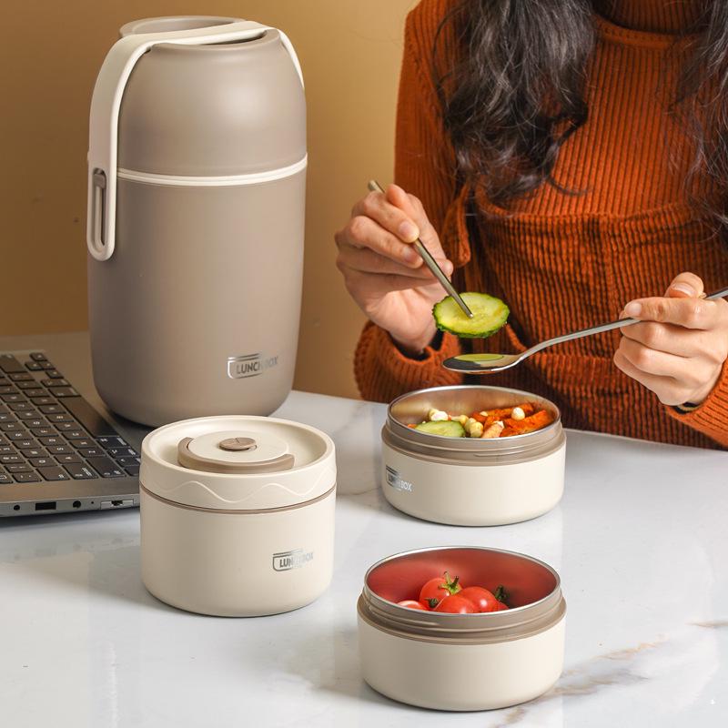 Large Capacity Multilayer 304 Stainless Steel Insulated Lunch Box for Office & Students