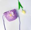 Adorável Bolsa de Palha 2025: Bolsa Transversal de Verão Infantil para Férias à Beira-Mar