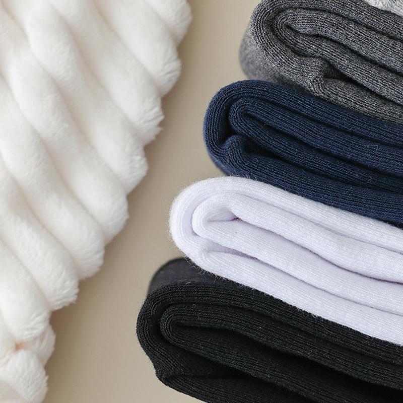 1/5 Pairs Winter Thick Five Finger Socks Man Cotton Solid Business Anti-Bacterial Breathable Warm Floor Sleeping Terry Toe Socks