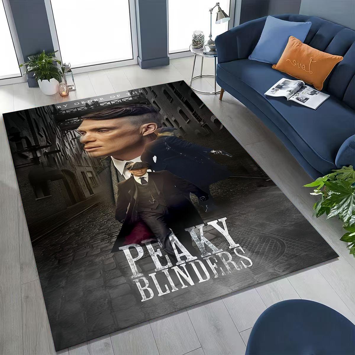 

3D Tommy Shelby P-Peaky B-Blinders Art Carpet Rug for Bedroom Living Room Sofa Home Doormat Decor,Large Kids Non-slip Floor Mat 40x60cm( 15x23in )