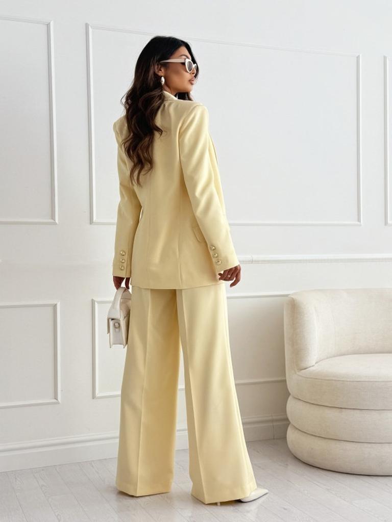 Hot Sale Wide Leg Suit Set for Commuting and Casual Wear