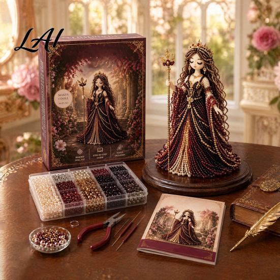 Divine Beaded Goddess Kit Kit 3D DIY Bead Craft Art Project with Colorful Beads for Adults Teens Women Handmade Gift Artistic Supplies