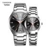 Unisex Luminous Quartz Watch: Fashionable Steel Band, Waterproof, Suitable for Students & Couples
