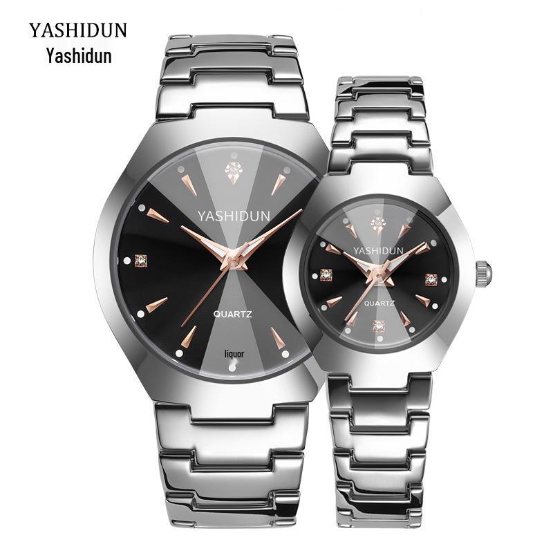 Unisex Luminous Quartz Watch: Fashionable Steel Band, Waterproof, Suitable for Students & Couples