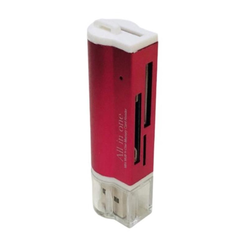 Portable All in1 USB Memory Card Reader For SDTF MicroSDHC MS Memory Sticks