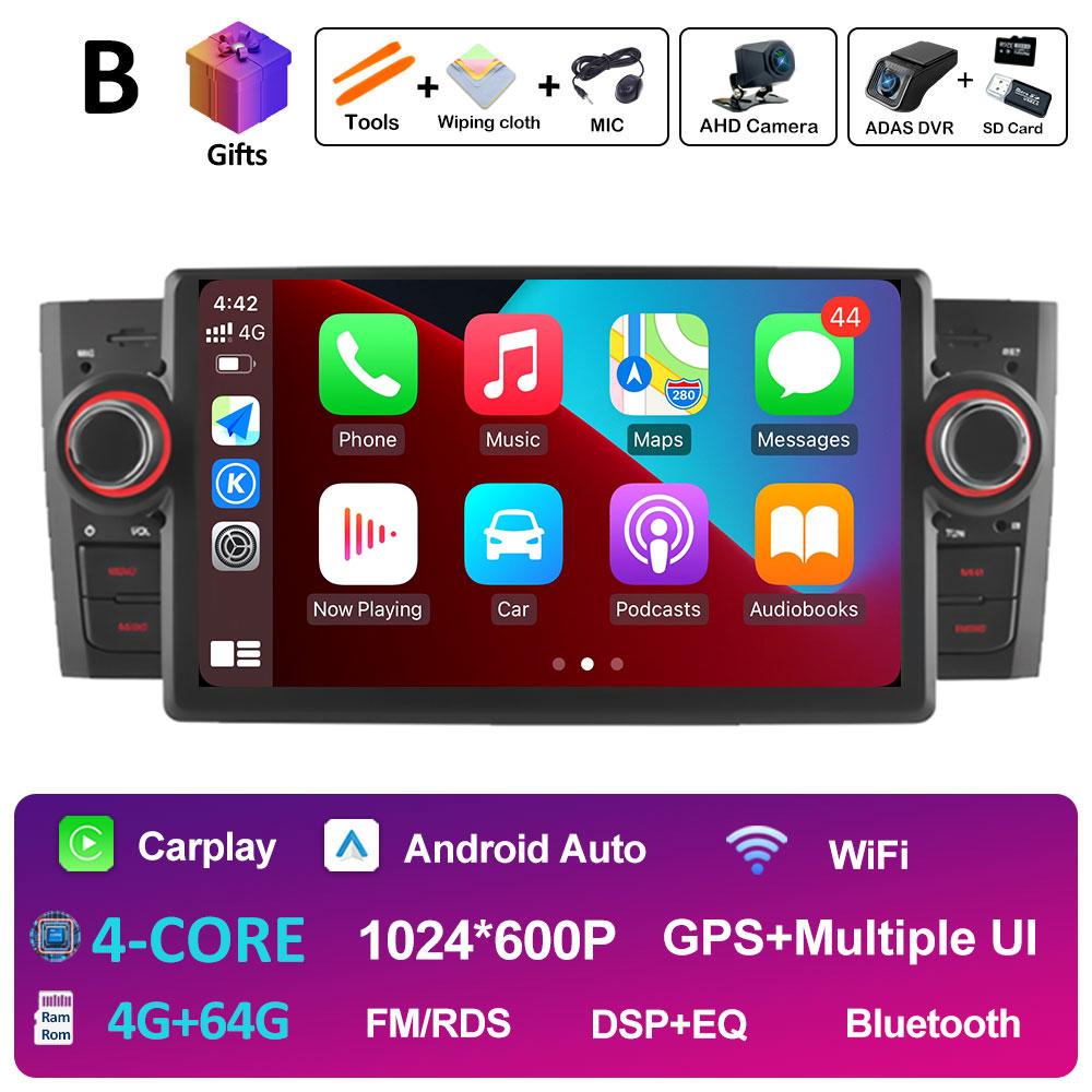 For Fiat Grande Punto Linea 2007 2008 2009 2010 - 2012 Android Intelligent System 7 Inch GPS Navigation Car Video Player No 2din