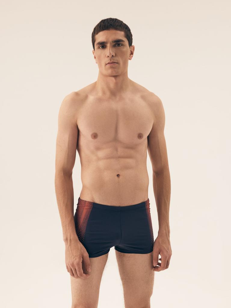 Radon Henderson Swim Trunks | Navy, Orange 3XL