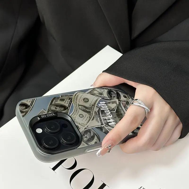 Creative Dollar Phone Cases for IPhone 17 Air  16 ProMax 11 12 13 14 Pro 15Pro XS XR X 7 8 15 Plus Matte Shockproof Bumper Cover