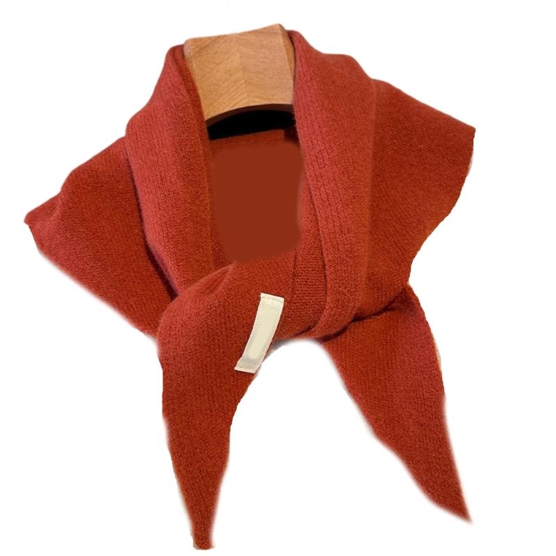 Wool Knit Triangle Scarf For Women Delivering Warmth And Wind Protective In Winter For Commuting