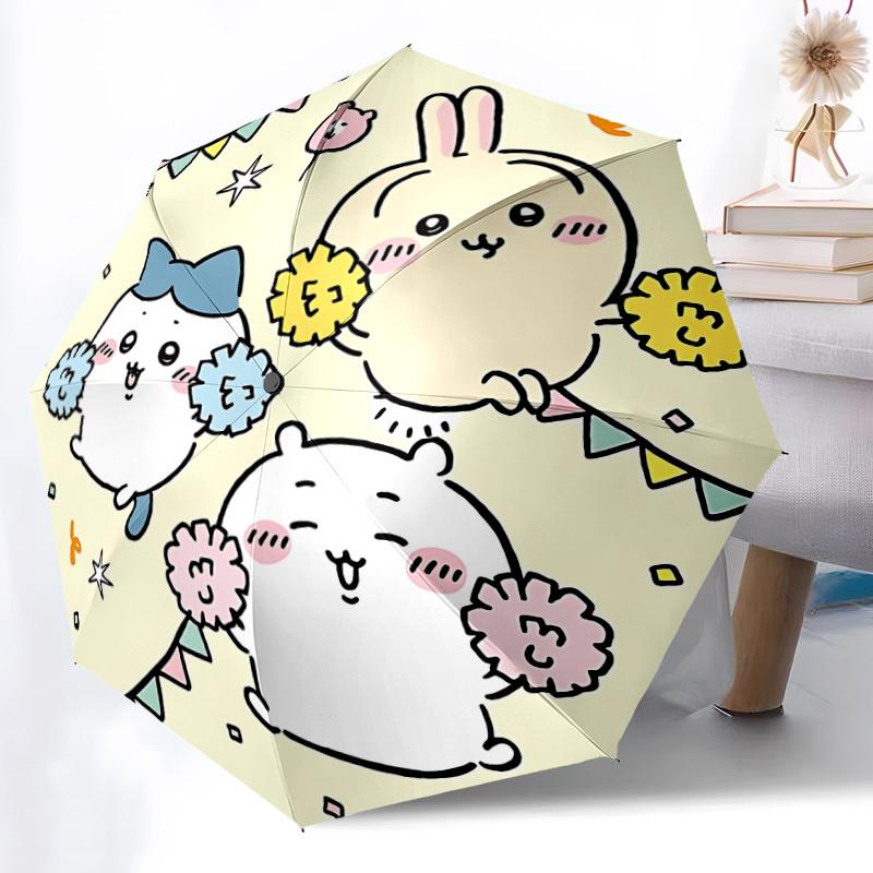 1PC Chiikawa Automatic Folding Umbrella, Automatic Folding Umbrella with 8 Ribs, Convenient for Outdoor Use  007