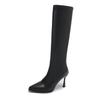 Damen-Pumps mit spitz zulaufender Spitze und dünnem Absatz 8 cm Neue Winter-Stiefel mit hohem Absatz bis unter das Knie Größe 44