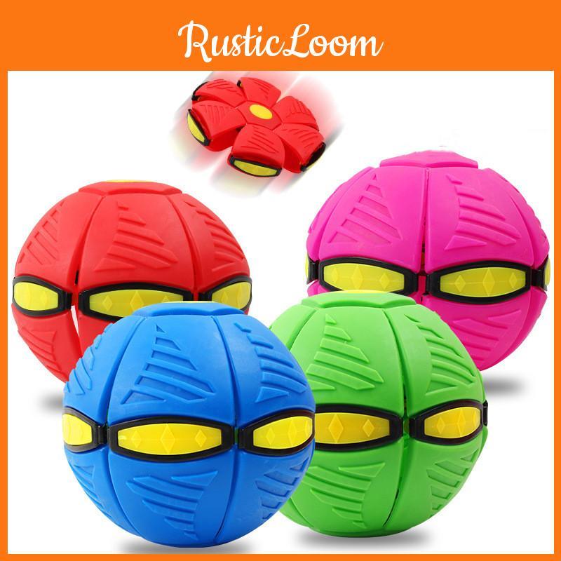 Family Fun Game Transforming Frisbee Ball Elastic Decompression 9.5" Disc/6.3" Ball