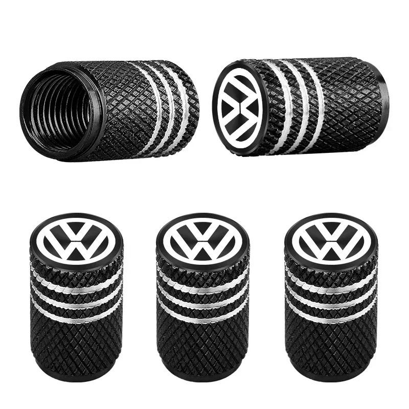 VW Metal Car Wheel Tire Valve Caps Aluminum Tire Wheel Stem Air Valve Cap For Volkswagen GOLF MK6 Polo Tiguan VW GTI CADDY PASSAT EN1
