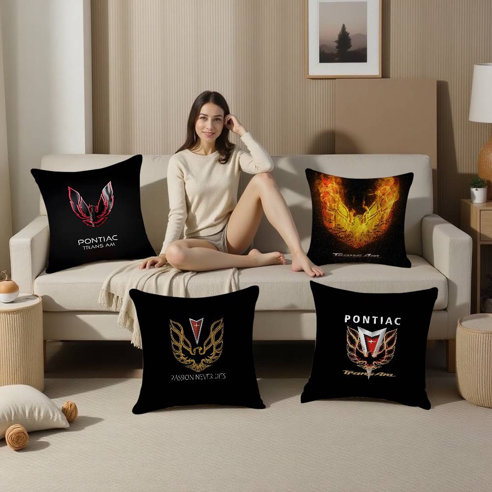Pontiac Firebird Trans Pillow Covers Cartoon Sofa Decorative Home Double-Sided Printing Short Plush Cute Cushion Cover