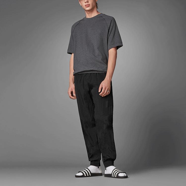 Adidas Solid Color Crew Neck Straight Cut Short Sleeve T-shirt Men Tops Dark-Grey HD4790