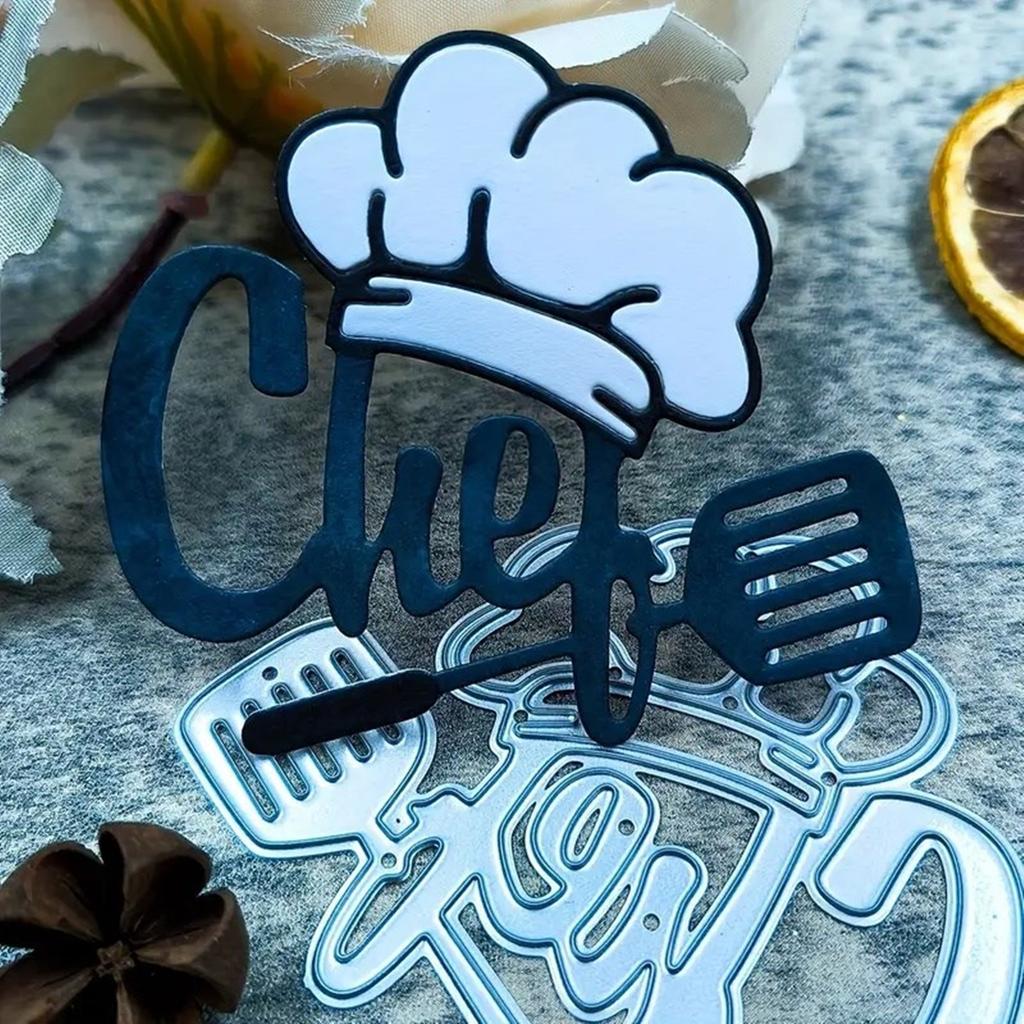Chef Hat Cutting Dies Carbon Steel Die Cut Templates Metal Embossing Stencils for Scrapbooking Card Making Photo Album