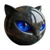 Black Cat Stone Cat Head Sculpture Marble Texture Healing Stones