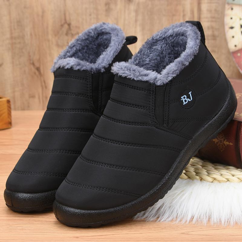 Cotton shoes women's 2025 new large size cotton boots piled thickened snow boots thermal casual shoes