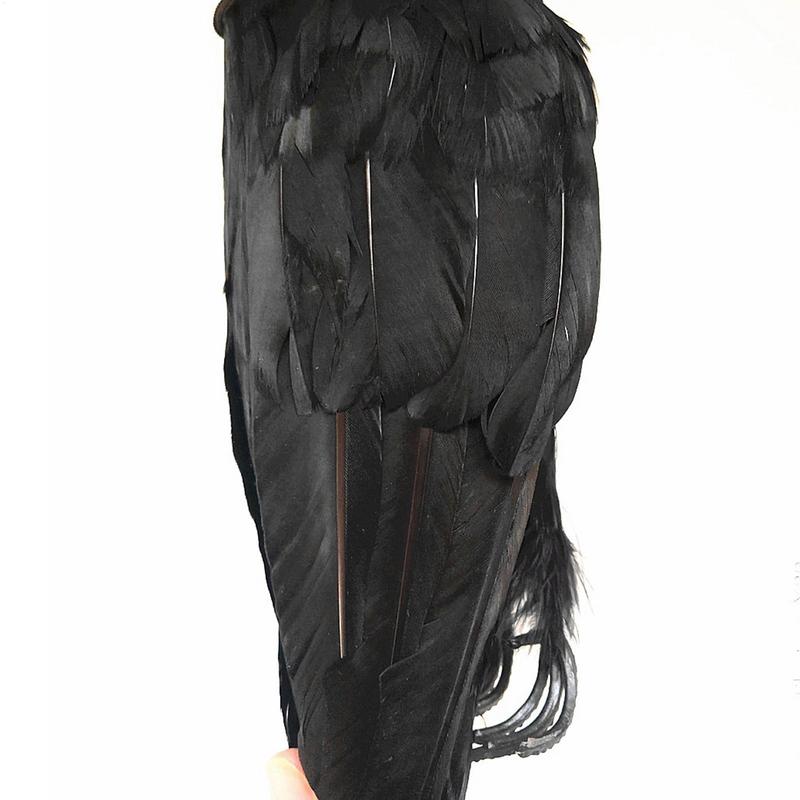 Simulation Crow Bird Mold Animal Ornaments Realistic Hanging Dead Crow Decoy Props Decoration Crow Prop Simulation Garden Decor