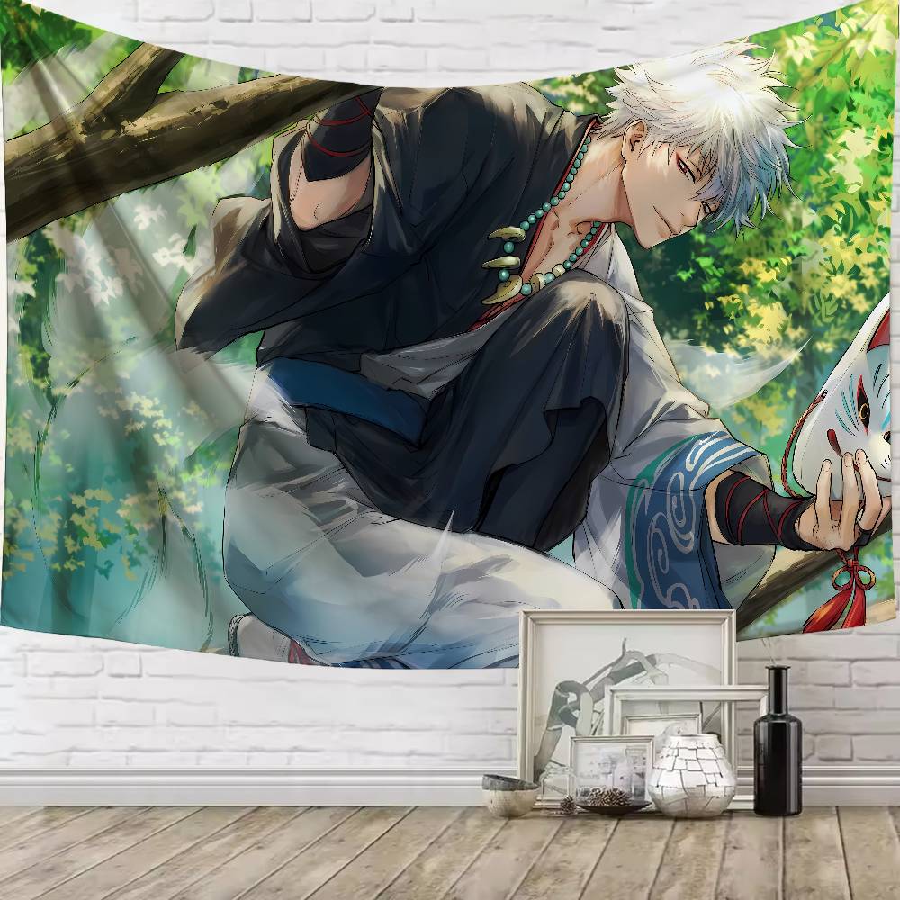 Large Cool GGintokiS Sakata Funny Popular Anime Popular Room Decoration Wall Tapestry Art Room Home Decor Wall Art Decor