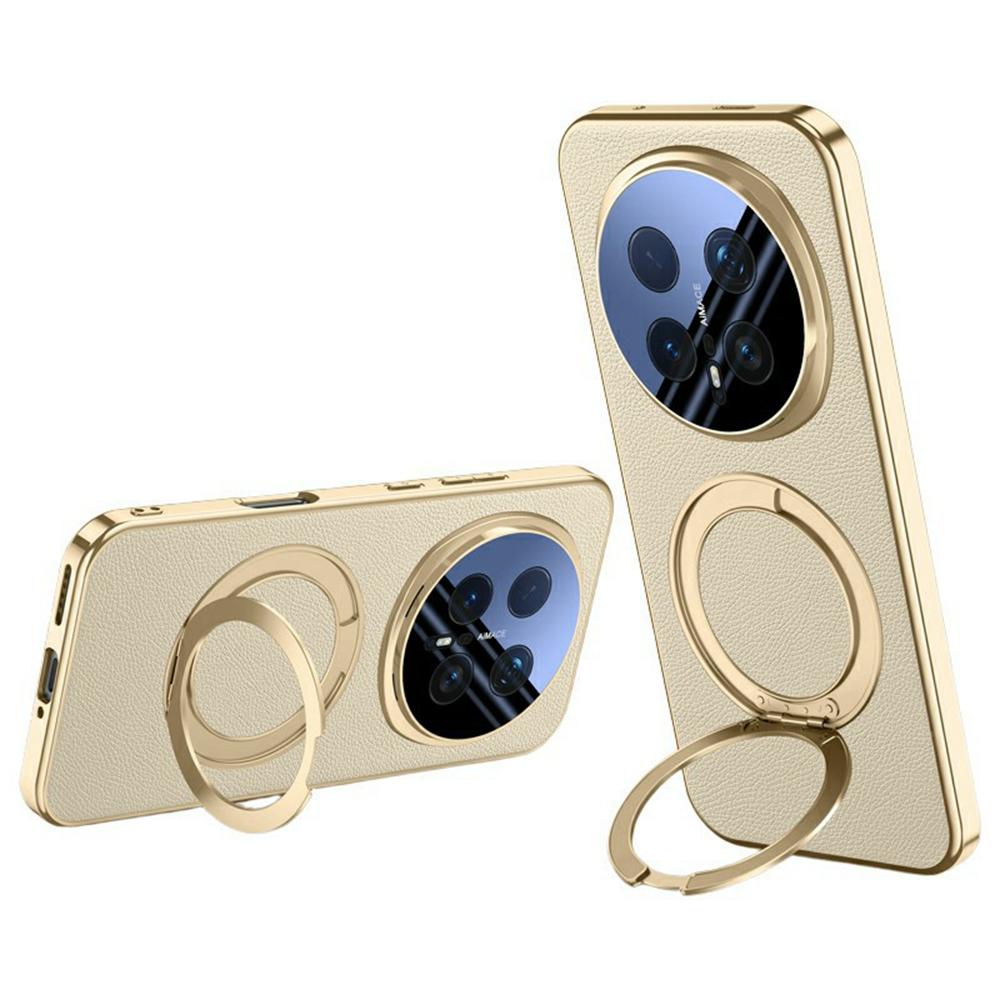 Pro Honor Magic8 Pro 5G Pouzdro Magnetický Otočný Stojan Kožené + PC + Akrylové Kryt Telefonu s Tvrzeným Sklem Zadní Displejová Fólie