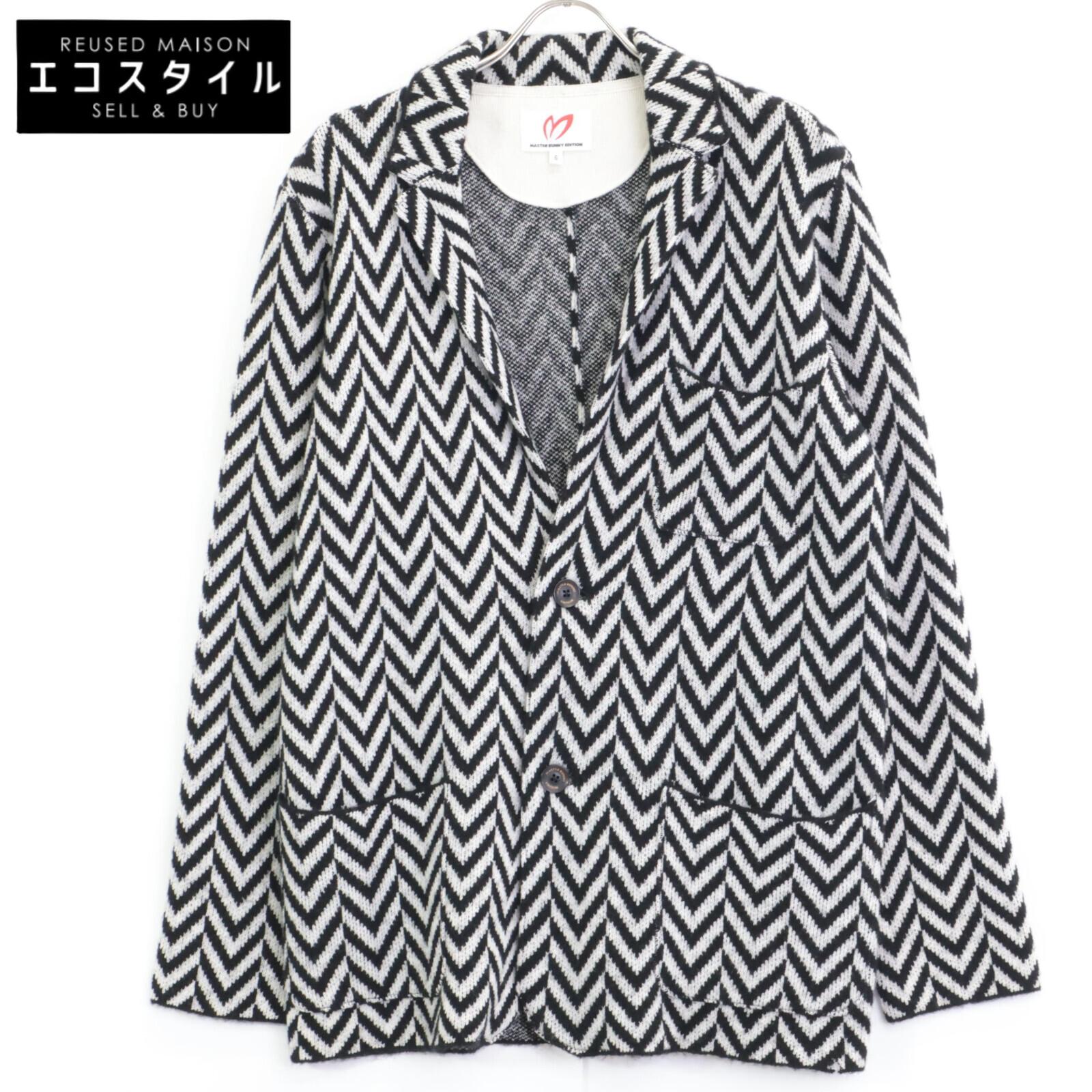 

MASTER BUNNY EDITION Черно-белая шерстяная куртка Куртка 6 Черный x белый Б/у