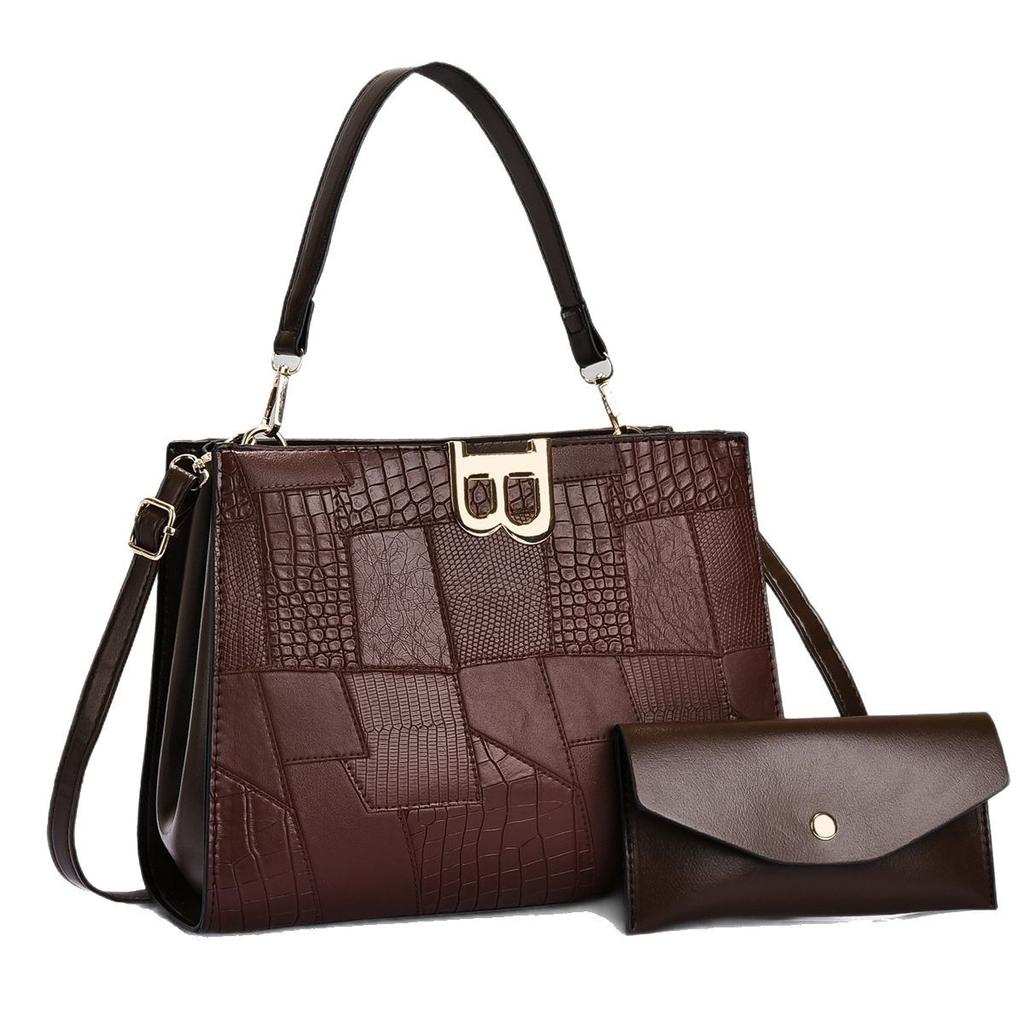 New Fashion Trend Splicing Child Bag Splicing Stone Plaid Handbag Macaron Fashion Women's Bag