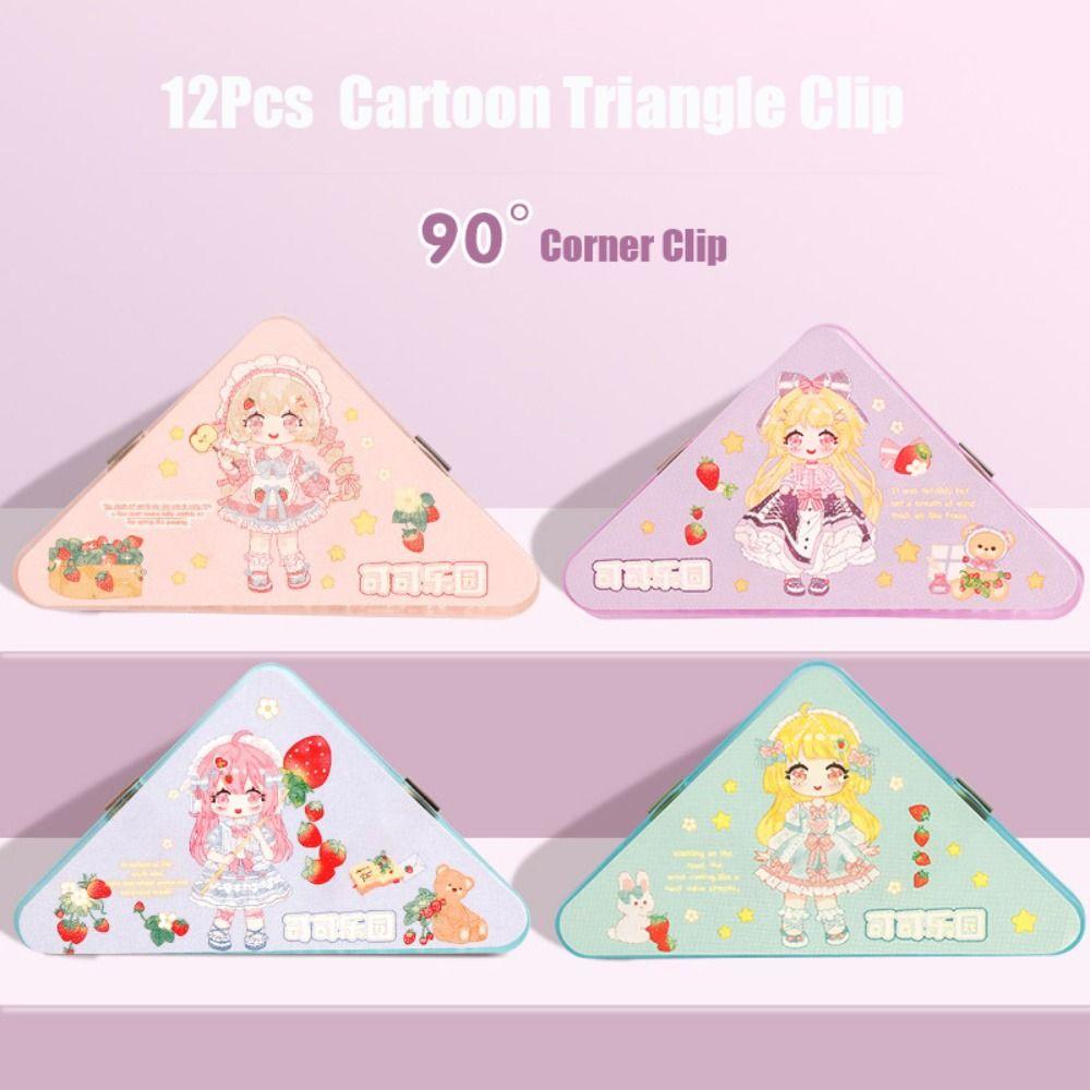 12Pcs Capibara Book Paper Corner Clip Page Holder File Index Photo Clamp  Office School