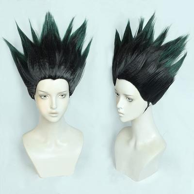 Cosplay Second Black Cool Short To Perfect for Plus 3 Bonus Wig and Memo Heat-resistant Wig, "The Castle," Hair, Style, Long, 33cm, Parties,