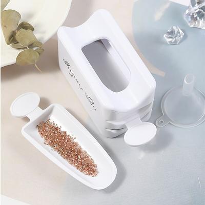Double Layer Nail Tool Recycling Powder Box Dipping Powder Collection Container Manicure Glitter Powder Storage Tools