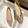 Comfortable and Elegant Pearl Pointed Toe Woman Flats Korean Style Offer Y2k Wholesale Spring Low Price Slip-on Shoes for Women