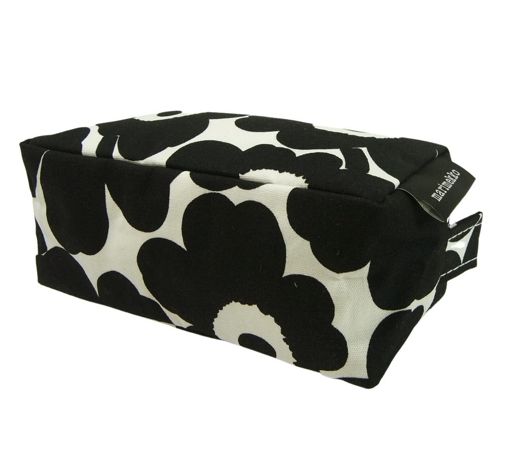 Marimekko TIISE Mini Unikko Pouch, White and Black, 071294 190 MA-591 [Parallel Import]