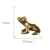 1PC Mini Brass Frog Statue Ornament Copper Animals Figurines Accessories Tea Pet