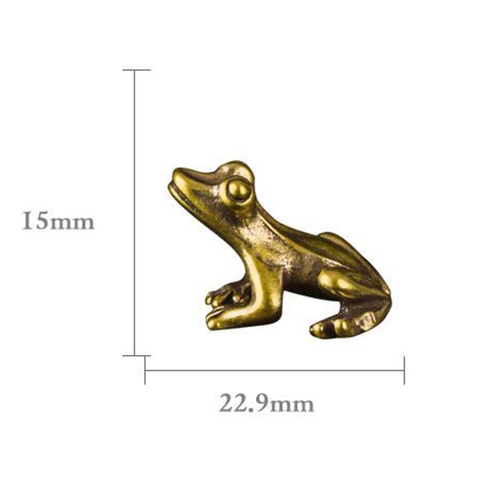 1PC Mini Brass Frog Statue Ornament Copper Animals Figurines Accessories Tea Pet