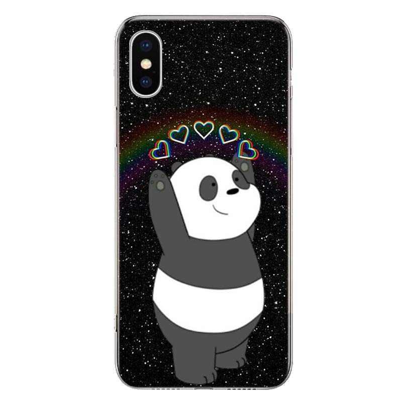 Panda Anime Niedliche Handyhülle für Apple iPhone 11 12 13 Pro XR X XS Max 7 8 6 6S Plus + Mini 5S SE Print Shell Coque Fundas