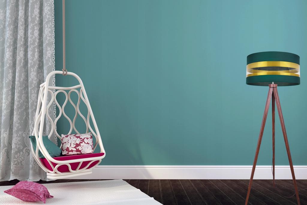 Modern Golden Tripod Floor Lamp With Led Lampshade